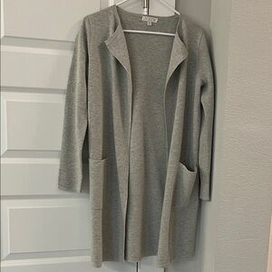 J. Crew Juliette Collarless sweater-blazer. Hthr Dove